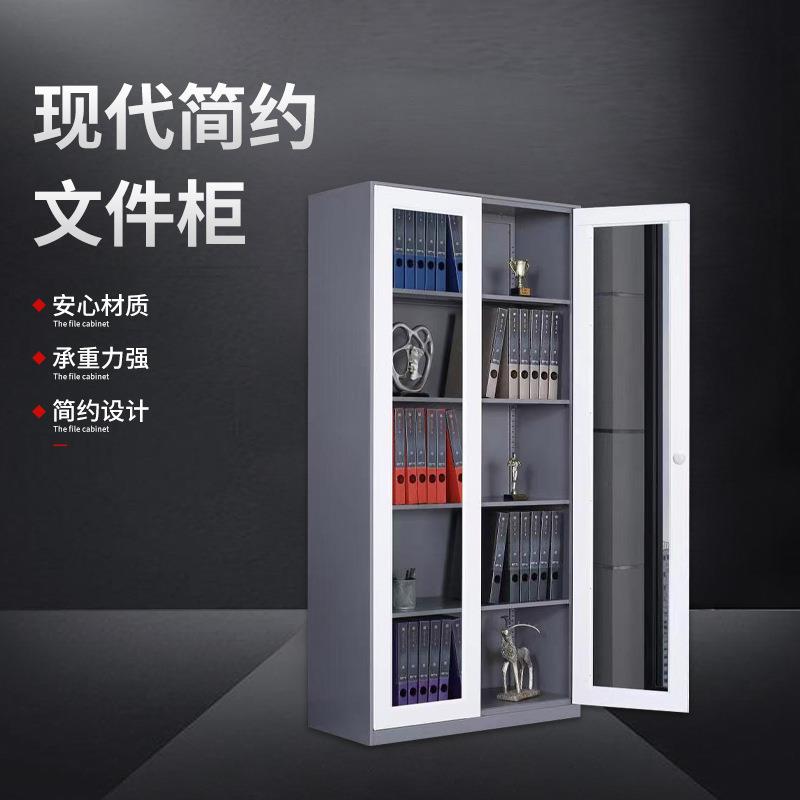 会计财务凭证柜钢制通玻文件资料合同专用档案柜储物柜耐用收纳