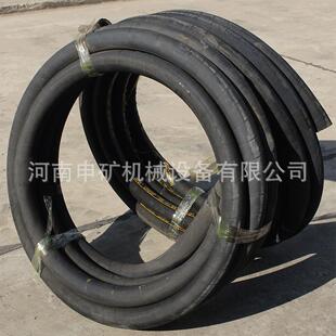 矿用钢丝编制混凝土胶管 黑色喷砂橡胶管 Φ51 57喷浆机高压胶管