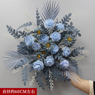 婚庆仿真花订婚假花婚礼布置红色地排花舞台kt版迎宾牌区装饰挂花