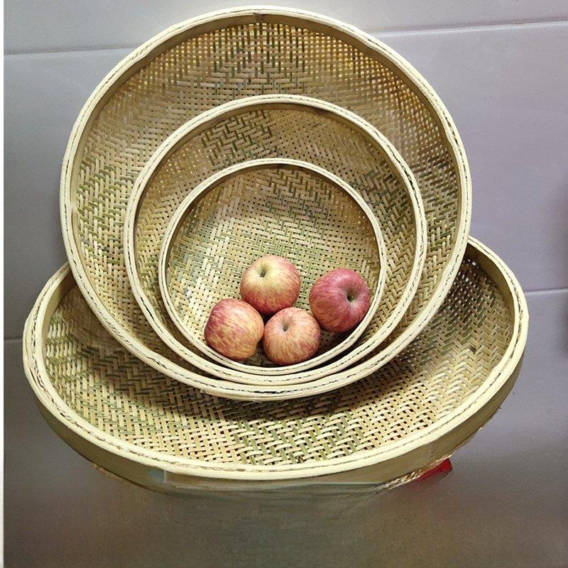 纯手工竹凹底竹筛粉筛麦麸筛细孔茶粉筛米筛农家乐