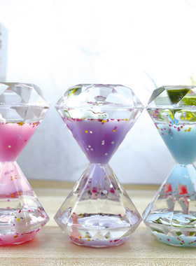 计时器创意液体沙漏钻石装饰摆件