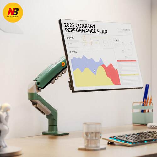 NB F80彩色新品促销桌面显示器支架机械臂旋转升降电脑架增高架