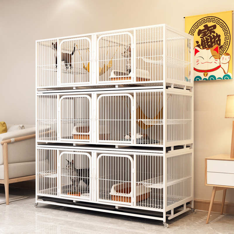 猫笼子宠物繁殖繁育笼三层猫咪笼子家用养殖猫舍猫大双多层室内
