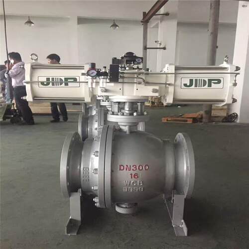 气动固定式法兰球阀Q647F-16C气动固定式调节球阀DN300