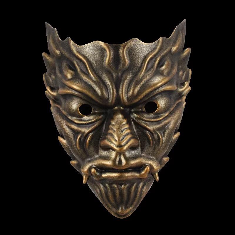 万圣节罗汉天王神魔巫师干尸面具古装甲胄盔甲树脂面罩角色扮演