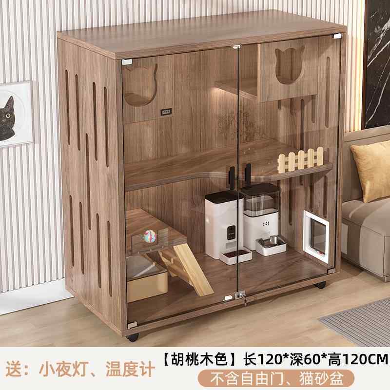 正品木猫笼子猫实柜家用室空内超自由间猫窝猫屋猫舍猫房豪华猫大