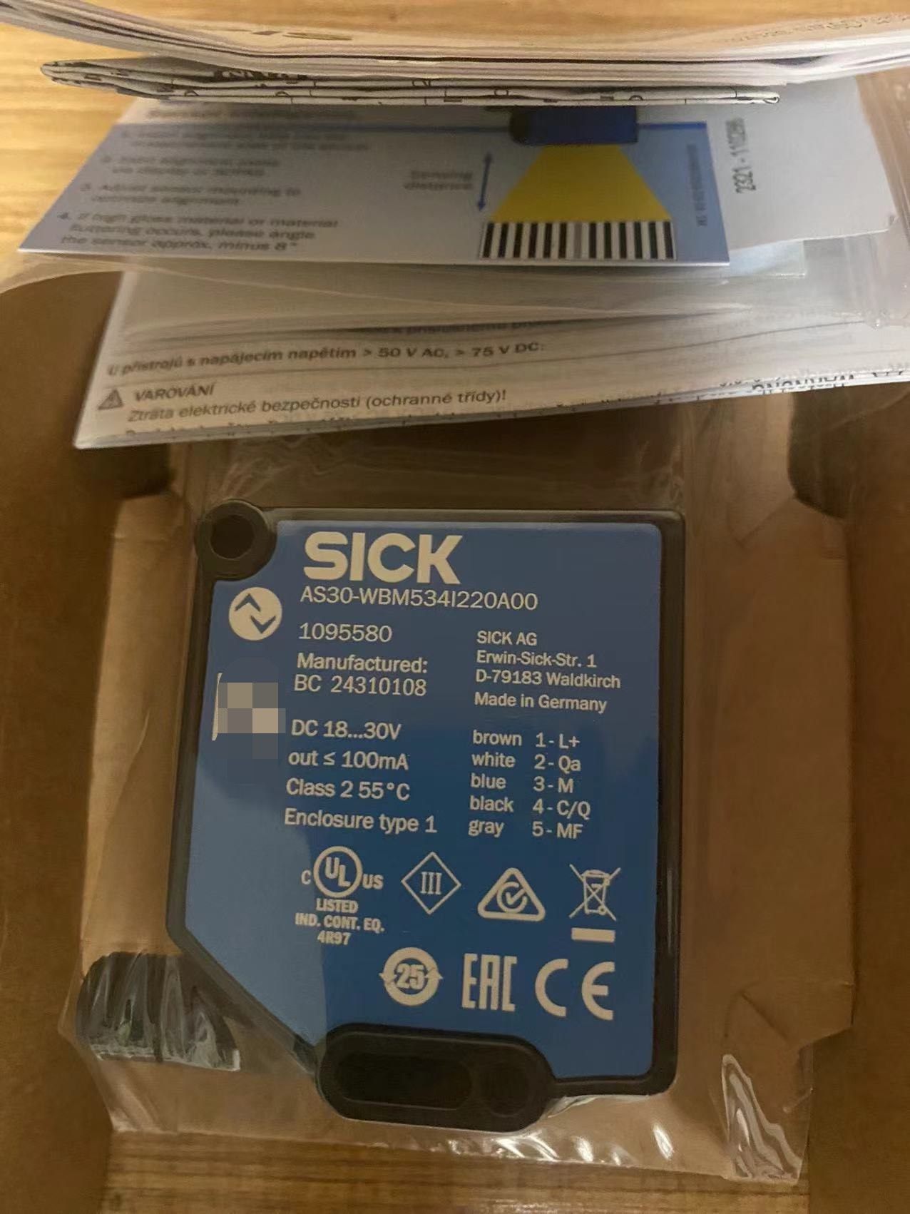 工程剩余一个全新原装德国进口阵列智能传感器1095580优惠