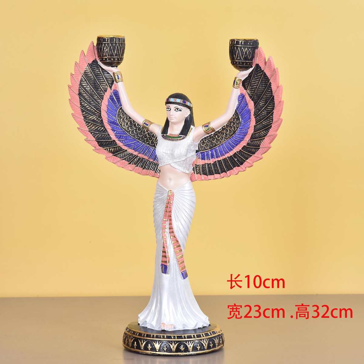 家居现代人物女神工艺品装饰埃及伊希斯雕塑简约手工摆件大厅