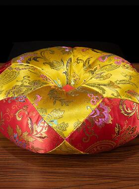 博能堂刺绣棉垫木鱼铜磬垫子配垫绣花刺绣彩色绸缎底垫子包邮