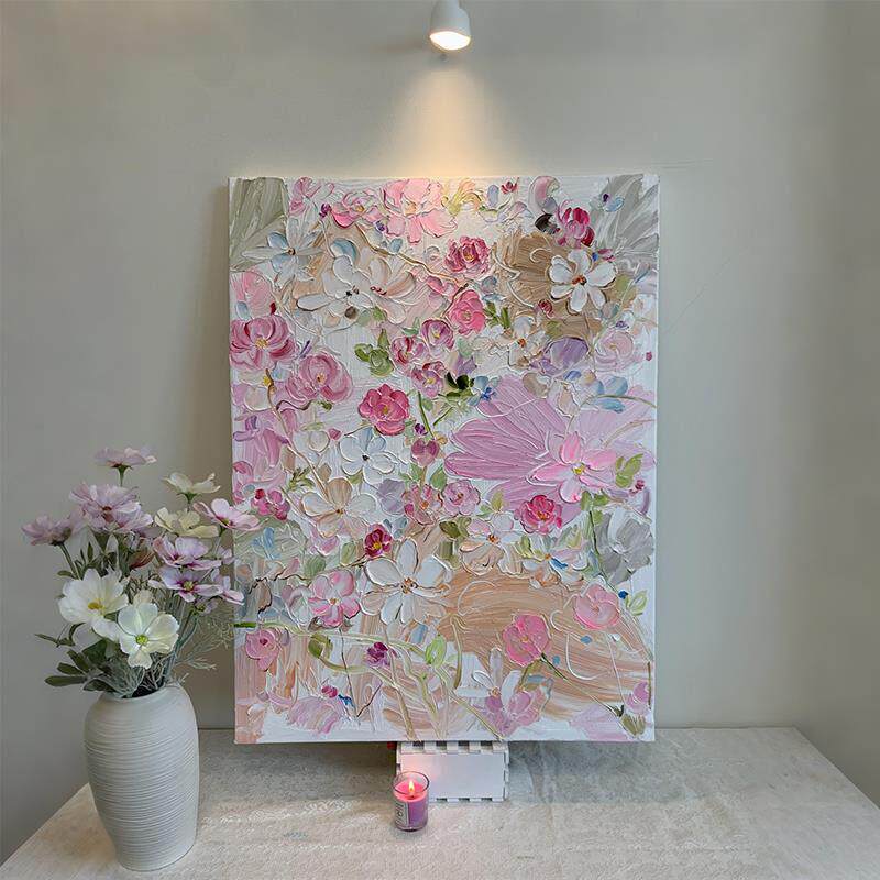 幻彩》客厅装饰画BGS奶胺油《风电表遮挡挂画抽象多巴花卉卧箱室