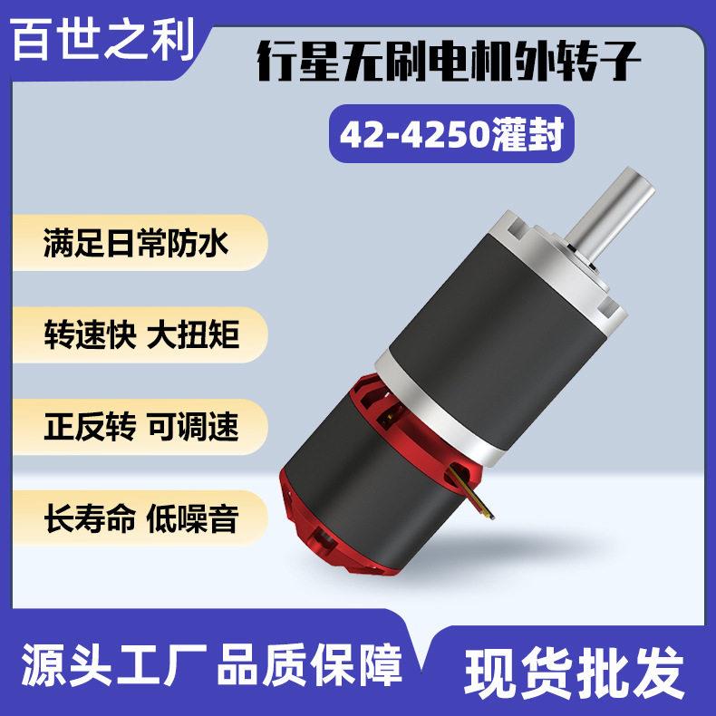 42-4250灌封无刷电机12V光光伏板清洗设备行星小型2000割草机