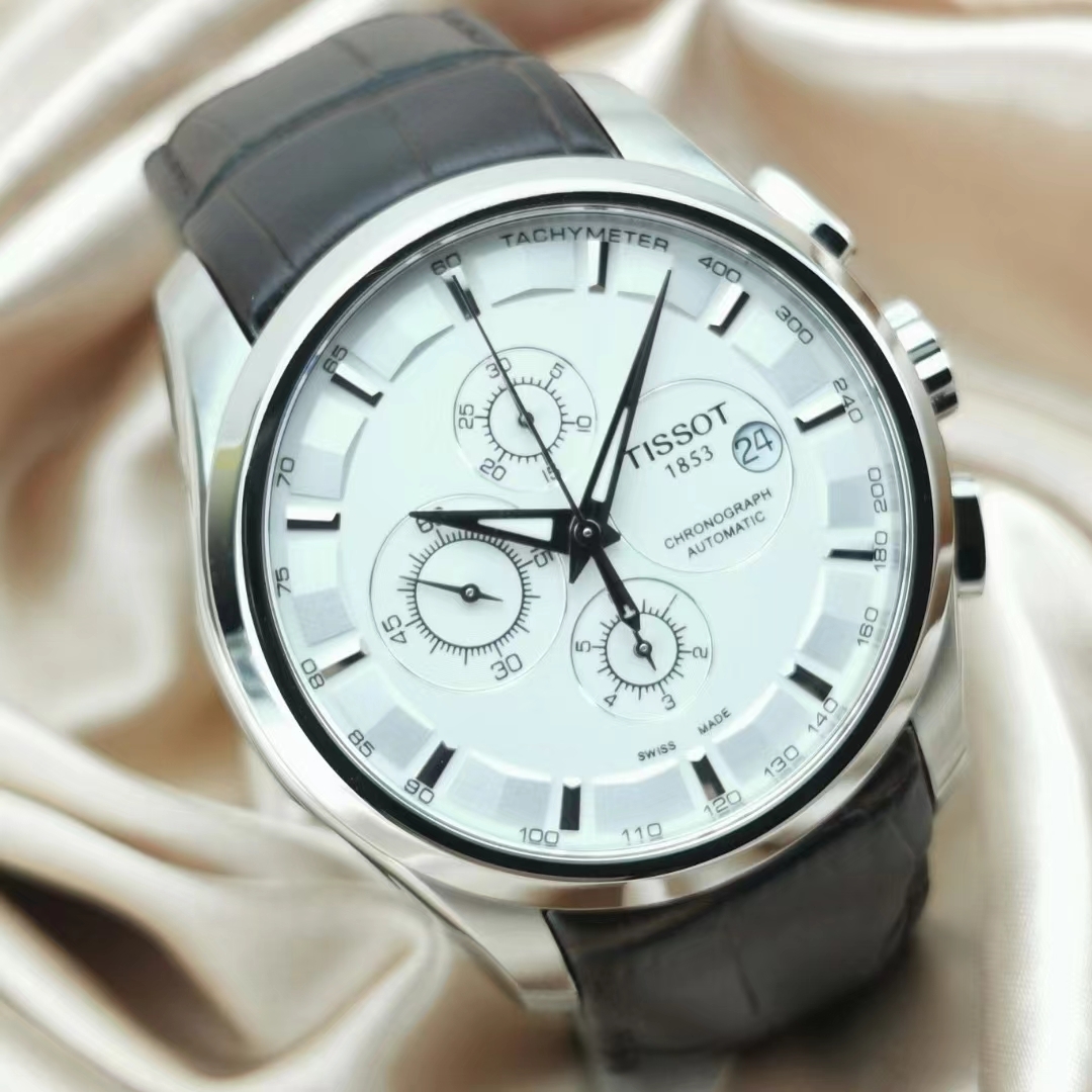 公价7000元98新天梭经典T035.627.16.031.00自动机械男表43mm二手