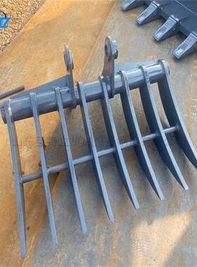 挖机前段属具耙子农用多种型号加强多齿耙翻地松土翻地搂草用耙