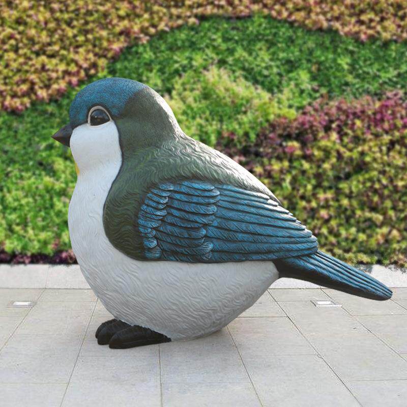 仿真小鸟摆件户外玻璃钢大型鸟类雕塑花园林庭院景观装饰小品美陈
