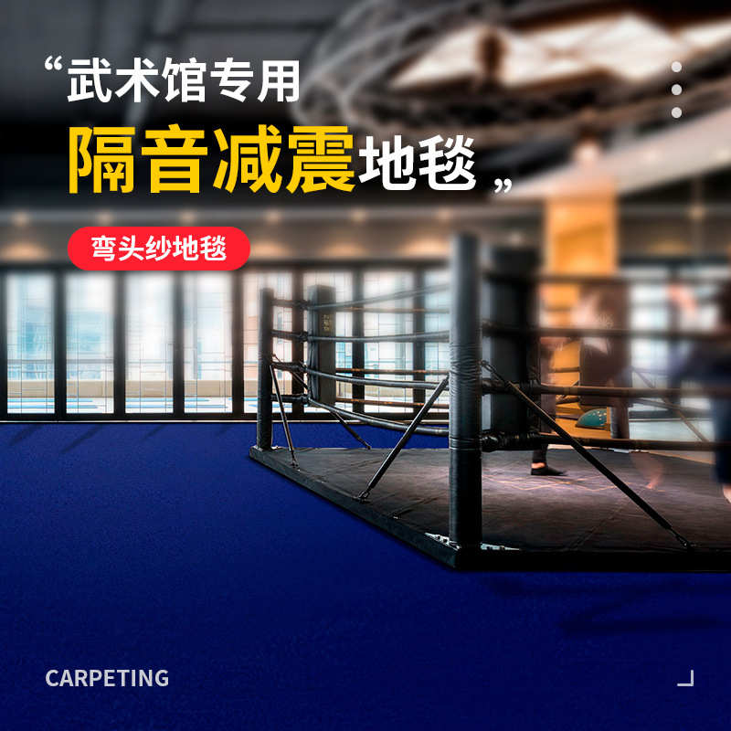 大面积美容院弯头纱地毯整卷加厚武术馆工程酒店卧室地毯商用铺满
