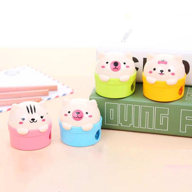 可爱铅笔刀削笔器小学生奖品卡通创意双孔卷笔刀进笔器削笔机