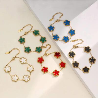 Fashion Four-leaf Clover Jewelry Design Bracelet Stainless S