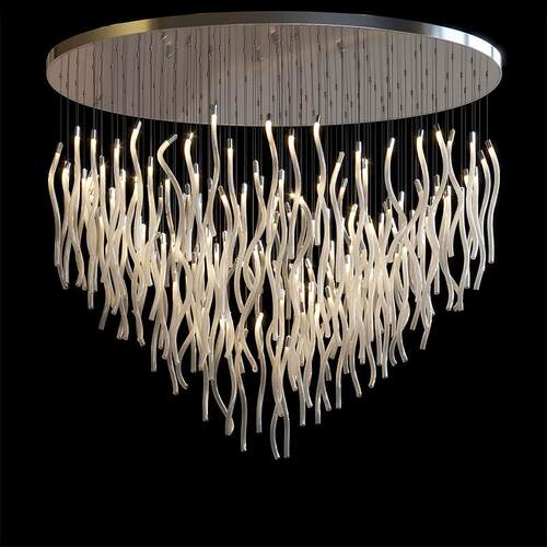 店堂玻璃大吊灯创意个性复酒式程别墅售楼部373沙盘商场会所灯具