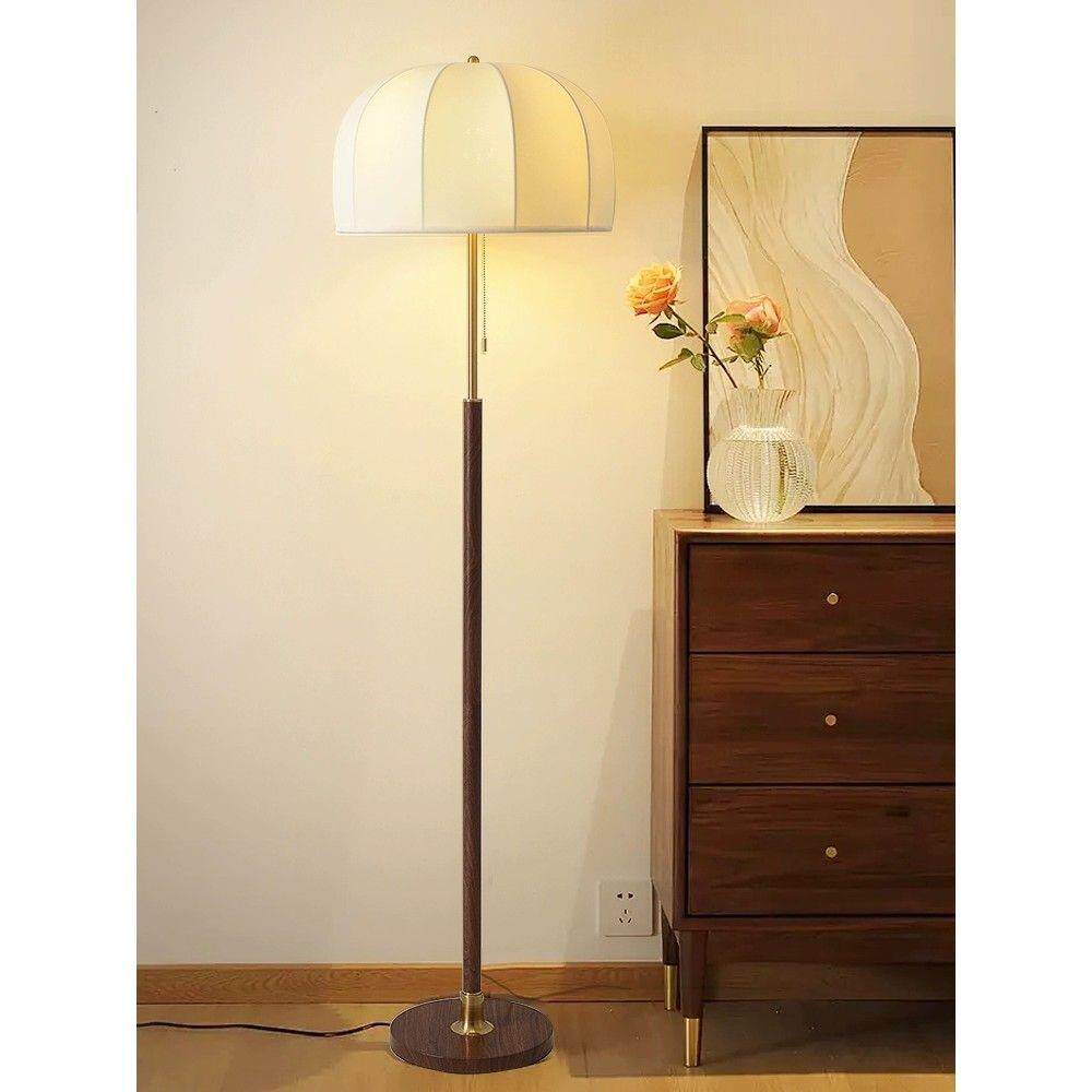 美式复古落地灯客厅设计师创意中古风氛围灯书房卧室床头立式台灯