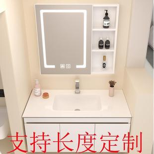 不锈钢304浴室柜组合65CM75厘米85公分95cm一体陶瓷洗手台盆定制