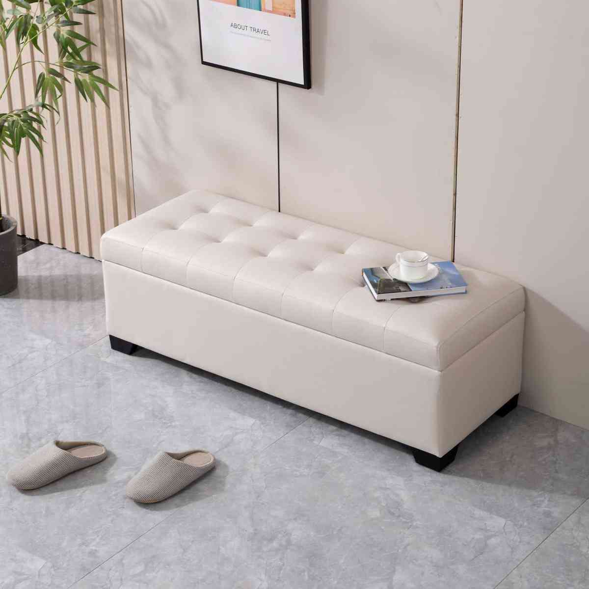 换鞋凳家用门口轻奢收纳凳长条沙发凳长方形床榻床尾凳卧室储物凳