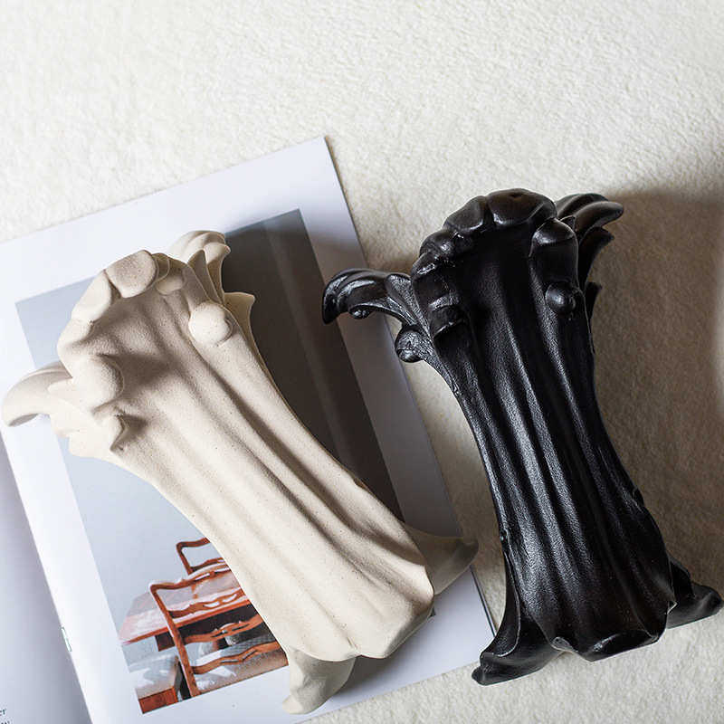 水培家居装饰陶瓷插风高级色素干花花瓶酒店烧欧式感摆件黑白,家居饰品,花瓶,淘宝优惠券,粉丝福利购,淘宝优惠卷