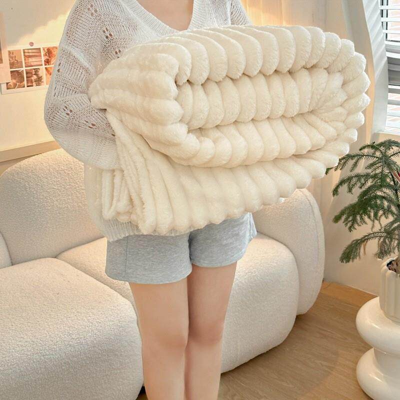 Blanket Soft Throw Blanket On Sofa Bed Plaids Adult Home Tex图片