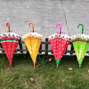 现货速发定制POE幼儿园小学生可爱卡通儿童雨伞晴雨两用带口哨自