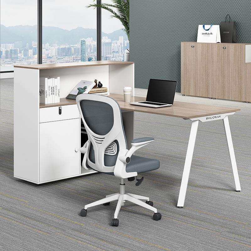 办公室办公桌简约现代屏风工员位带柜员工家具人13位桌职桌椅子组