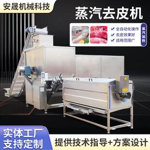 全自动根茎果蔬蒸汽去皮机罐头厂葡萄番茄芒果黄桃去软皮去皮机