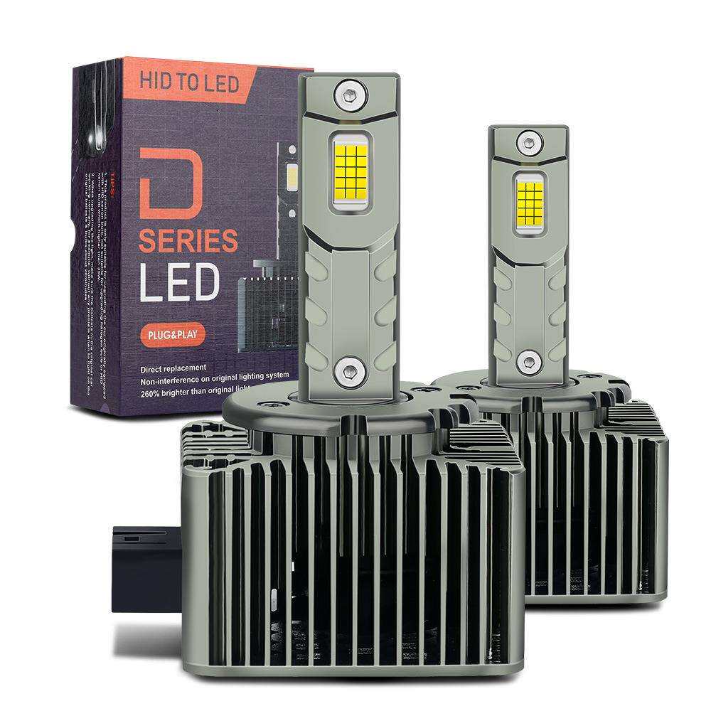 新款D系列汽车LED一体大灯大功率高亮升级大灯芯卤素灯替换LED灯