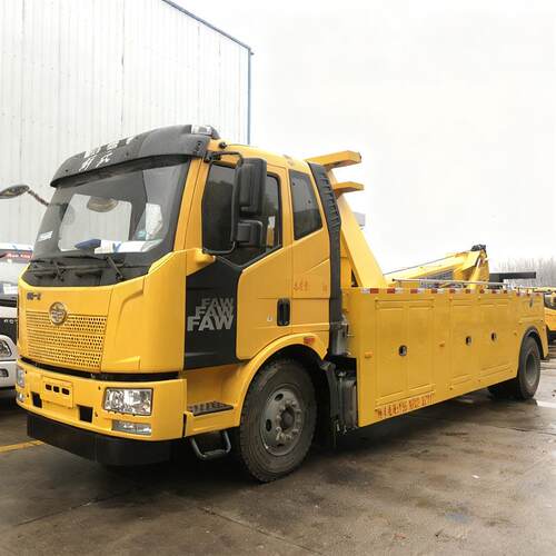 J6F重型清障车拖吊连体型救援拖车可拖拽半挂货车工程车