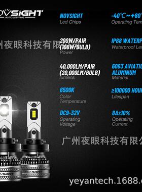NOVSH7H4H1IGHTN9新6超高功率性比价款品2M00W40000L汽车前大灯