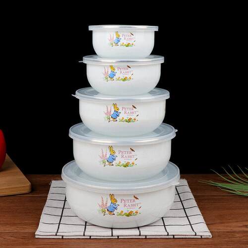 采购产品搪瓷五件套保鲜碗，搪瓷冰碗套，多用途保鲜碗，保鲜碗，