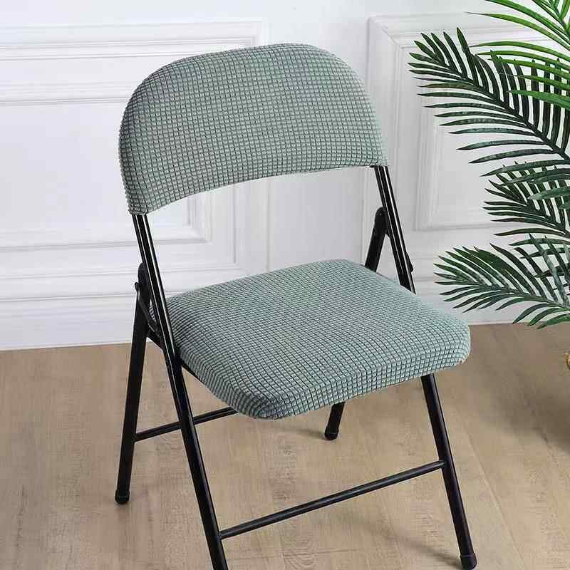 家用折叠椅椅套靠背套坐垫套办公会议电脑员工防尘椅子套罩2件套