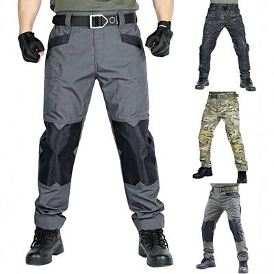 Men Tactical Pants equipped stretched waistband pockets