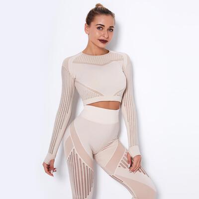 Sports tight hollow plastic top, running yoga clothes,