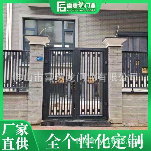 庭院铁式艺大门动 民宿客栈铝艺大门电大门别894 墅小区大门欧对