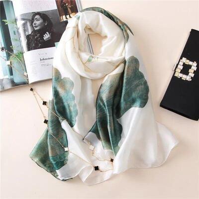 180*90cm Designer Silk Scarf Foulard Bandana Long Lrage Shaw
