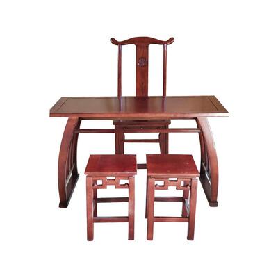 加工木质国学桌书法书画桌学习桌椅马鞍桌中式学生桌诵经桌