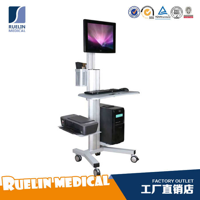 显示器移动推车主机打印机托盘可升降医疗工作站查询演示电脑推车