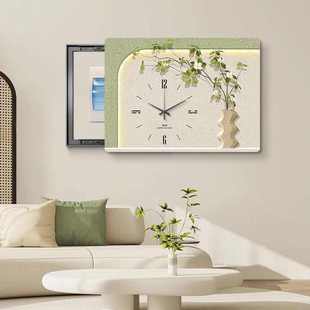 北欧风格 饰画带时钟配电箱挂画遮挡电闸盒开关壁画弱电箱 电表箱装
