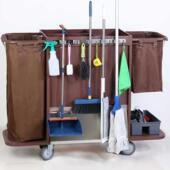 酒店客房功手推清布草多车保洁工作车洁车布162袋能客房口卫生服