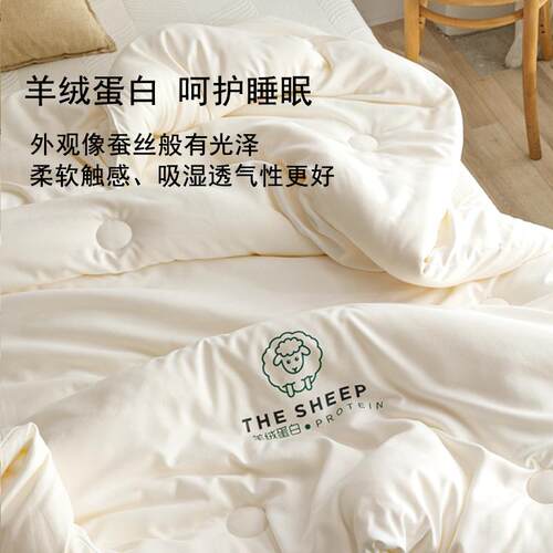 羊绒蛋白大豆纤维被子被芯加厚保暖棉被冬被家用宿舍薄款春秋被