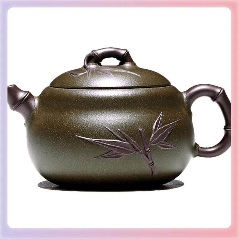 宜紫荣壶吴华砂茶IXT壶套装豆青兴段雅竹葫芦