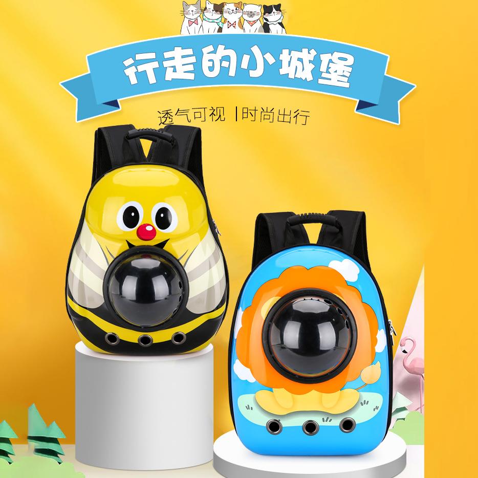 新款直销喷绘pp太空舱猫咪包宠物外出猫包背包便携舒适透气双肩五