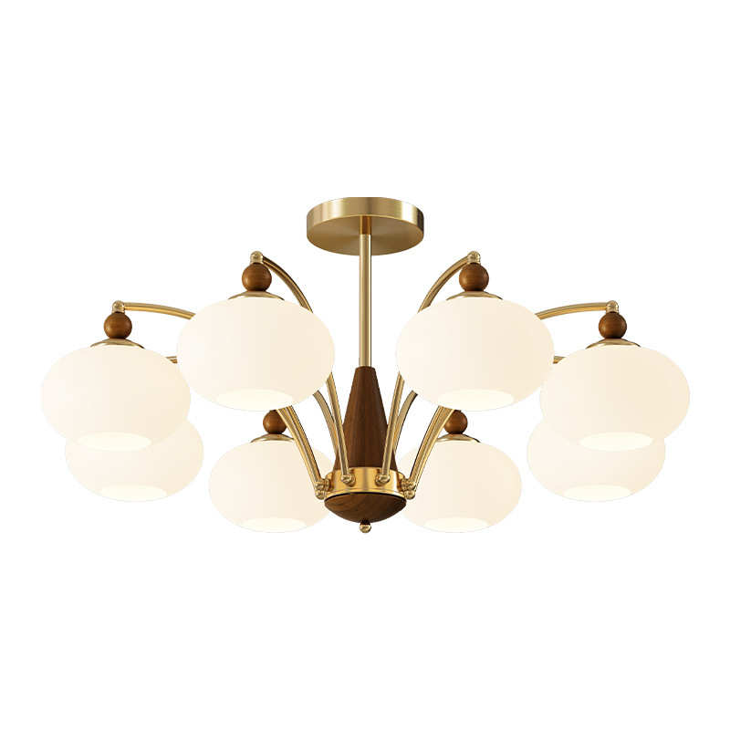 卧主客厅客厅现代组合全灯书房吊灯风法式屋感奶油中古灯高级复古