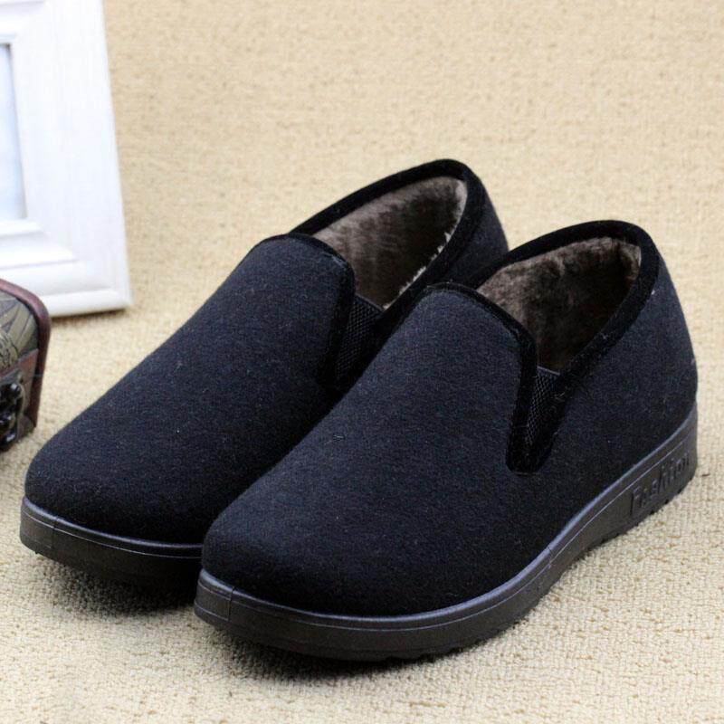 高档冬季京老居北布鞋女棉鞋加绒加厚保暖防中老年妈妈家老滑人奶