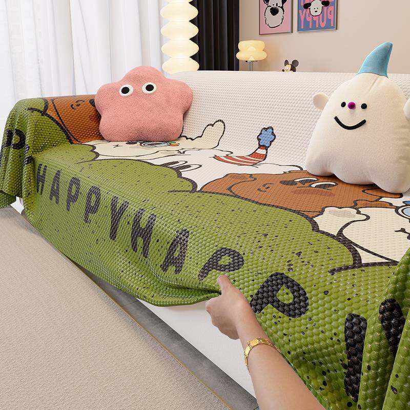 夏季2026新款冰丝沙发盖布巾全盖毯夏天款固定防滑感沙发套罩