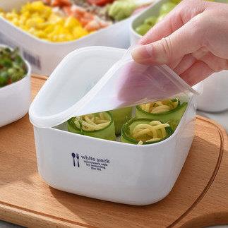 日本家用微波炉专用饭盒便当盒冰箱水果保鲜盒塑料长方形食品盒子